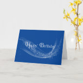 Carte Joyeux anniversaire avec piste légère (Fleur jaune)