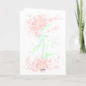 Carte Joyeux Anniversaire avec rose simple (Dos)