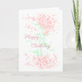 Carte Joyeux Anniversaire avec rose simple (Devant)