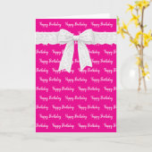 Carte Joyeux Anniversaire Avec Ruban Blanc (Fleur jaune)