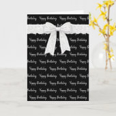 Carte Joyeux Anniversaire Avec Ruban Blanc (Fleur jaune)