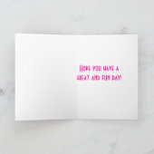 Carte Joyeux anniversaire avec téléphone portable rose a (Intérieur)