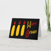 Carte Joyeux Anniversaire Avec Trois Bougies Lit, RBY (Devant)