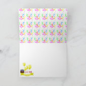 Carte Joyeux anniversaire avec un dessin de singe et un  (Intérieur)