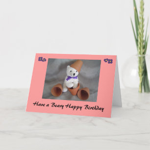 Carte Joyeux anniversaire avec un ours