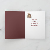 Carte Joyeux Anniversaire avec une jolie aquarelle Otter (Intérieur)