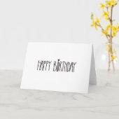Carte Joyeux anniversaire avec vase bougie/bourgeon (Fleur jaune)