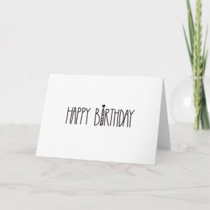 Carte Joyeux anniversaire avec vase bougie/bourgeon