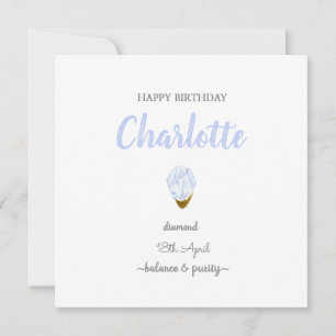 Carte Joyeux anniversaire avril pierre de naissance gem 