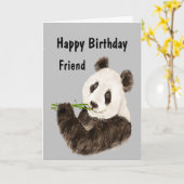 Carte Joyeux anniversaire Awesome ami Funny Panda Bear (Fleur jaune)