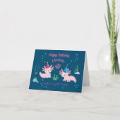 Carte Joyeux anniversaire axolotl mignon (Devant)