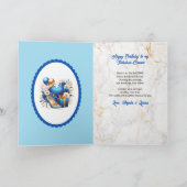 Carte Joyeux Anniversaire Baddie Sparkling Blue Glam (Intérieur)
