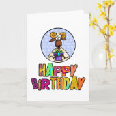 Carte Joyeux anniversaire - baies (Fleur jaune)
