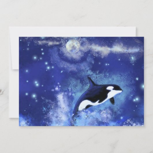 Carte Joyeux anniversaire - Baleines tueuses en Pleine l (Dos)