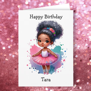 Carte Joyeux anniversaire Ballerina Coloring Page Girl's