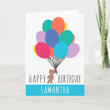 Joyeux Anniversaire Ballons colorés Nom de l'ours 