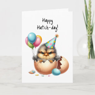 Carte Joyeux Anniversaire Ballons d'Éclosion d'Oeuf d'Oi