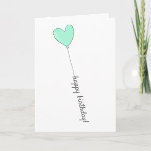 Carte Joyeux Anniversaire - Ballons en forme de coeur Tu