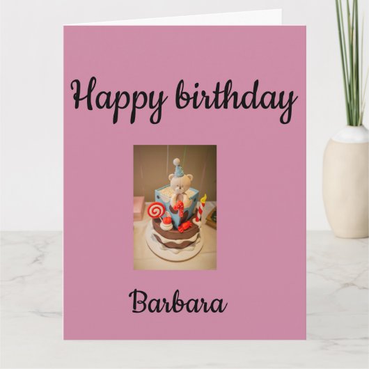 Carte Joyeux anniversaire Barbara (Devant)