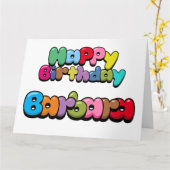 Carte Joyeux anniversaire Barbara (Fleur jaune)