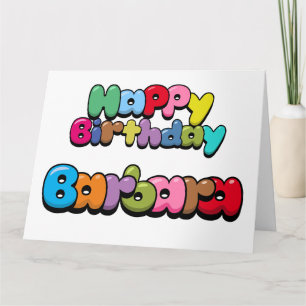 Carte Joyeux anniversaire Barbara
