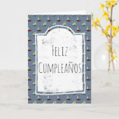 Carte Joyeux Anniversaire Bateaux Espagnols Navire Anniv (Fleur jaune)