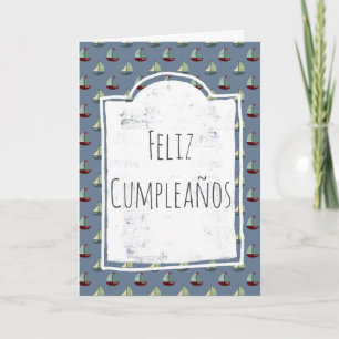 Carte Joyeux Anniversaire Bateaux Espagnols Navire Anniv