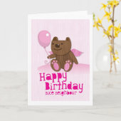 Carte Joyeux anniversaire Bear Nice Neighbor (Fleur jaune)