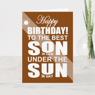 Carte Joyeux anniversaire beau-fils