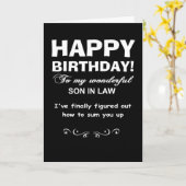 Carte Joyeux anniversaire beau-fils (Fleur jaune)