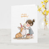 Carte Joyeux Anniversaire Bébé - 2 (Fleur jaune)
