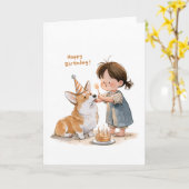 Carte Joyeux Anniversaire - Bébé - 4 (Fleur jaune)