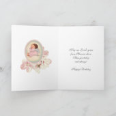Carte Joyeux Anniversaire Bébé fille Angel Religieux (Intérieur)