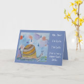 Carte Joyeux anniversaire Belated (Fleur jaune)