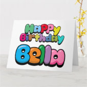 Carte Joyeux anniversaire Bella (Fleur jaune)