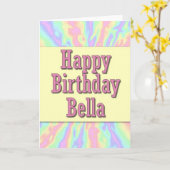 Carte Joyeux anniversaire Bella (Fleur jaune)