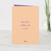 Carte Joyeux Anniversaire belle belle-sœur violette (Dos)