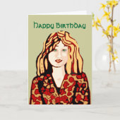 Carte Joyeux anniversaire belle fille (Fleur jaune)