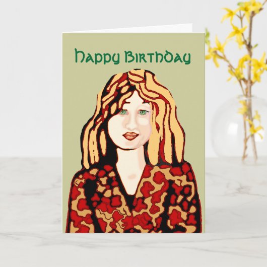 Carte Joyeux anniversaire belle fille (Fleur jaune)