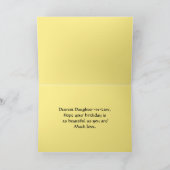 Carte Joyeux Anniversaire belle-fille Hibiscu jaune prof (Intérieur)