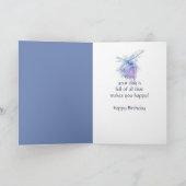 Carte Joyeux anniversaire Belle libellule Bleue Art de l (Intérieur)