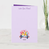 Carte Joyeux anniversaire belle petite amie oiseaux viol (Dos)