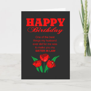 Carte Joyeux anniversaire belle-soeur