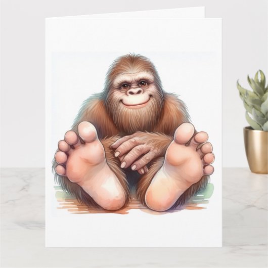 Carte Joyeux anniversaire Bigfoot  (Petite plante)