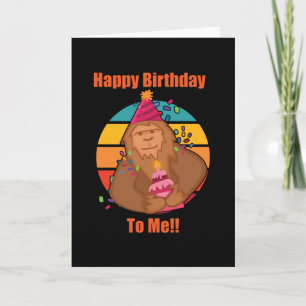 Carte Joyeux anniversaire Bigfoot Cupcake