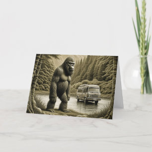 Carte Joyeux anniversaire Bigfoot et RV