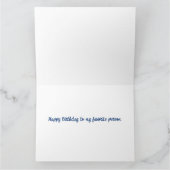 Carte Joyeux Anniversaire Bleu Arbre d'Aspen Or (Intérieur)