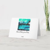 Carte Joyeux anniversaire Bleu, Turquoise et Noir Art Ab (Dos)