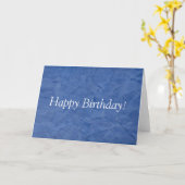 Carte Joyeux Anniversaire Blue Plaster (Fleur jaune)