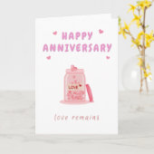 Carte Joyeux Anniversaire Bocal d'Amour (Fleur jaune)